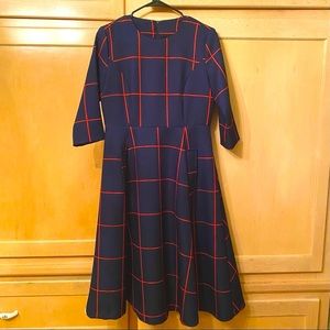 Navy Dress with Design